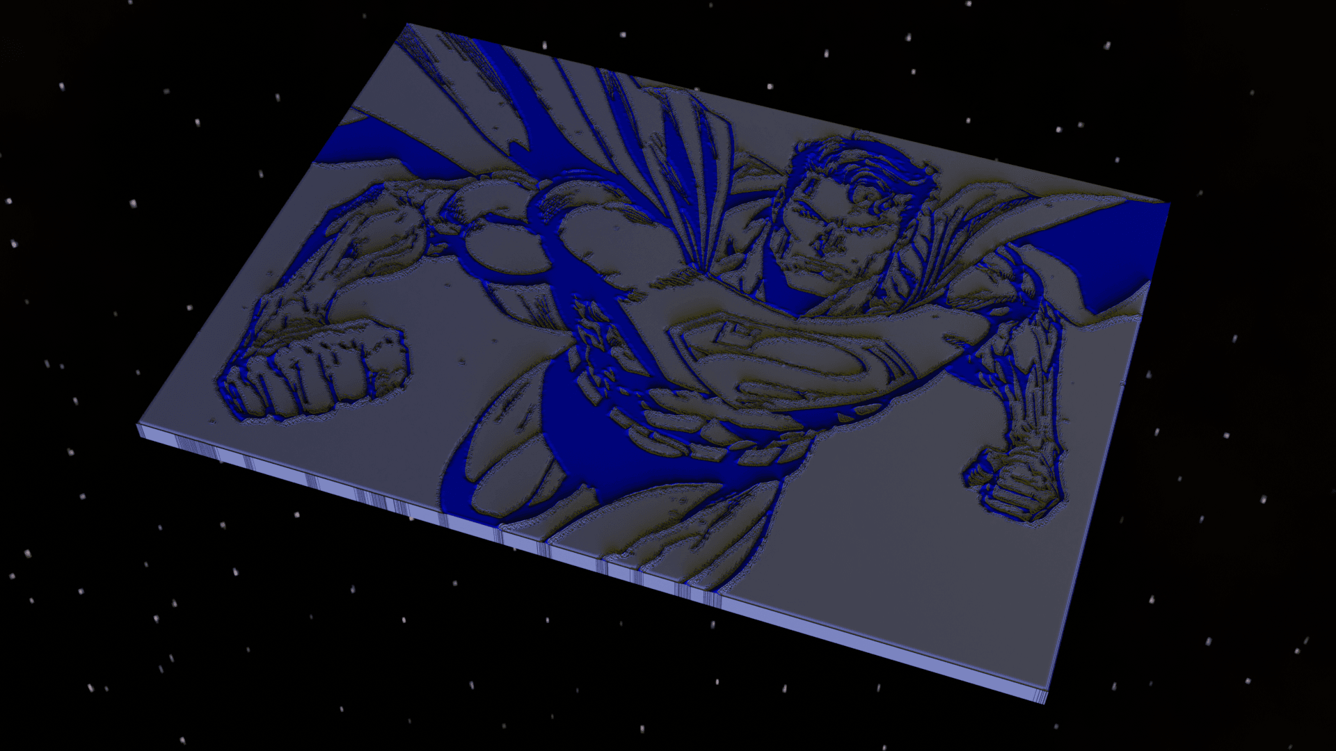 SUperman 3d print tile 3d model