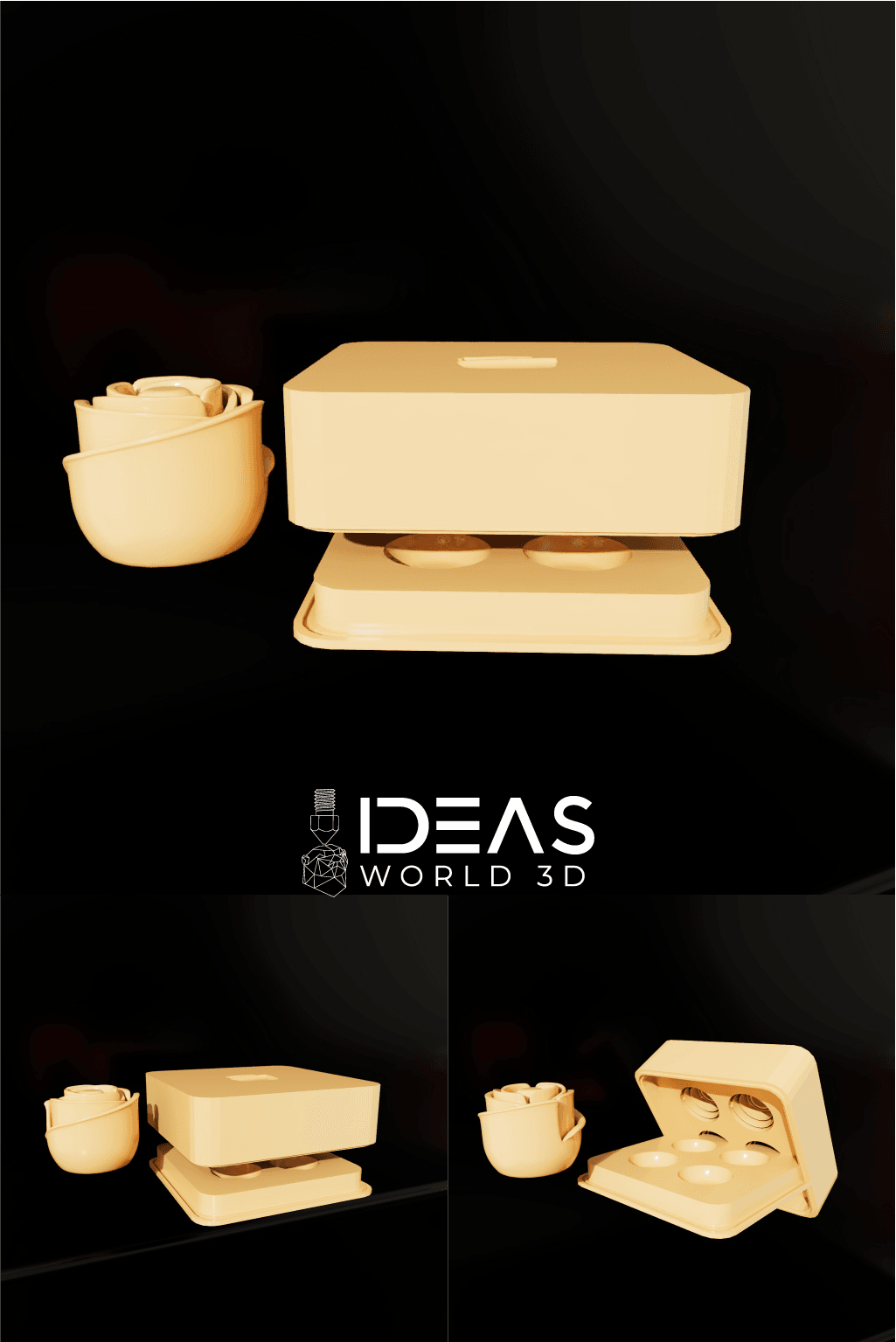 Rose soap mold 3d model