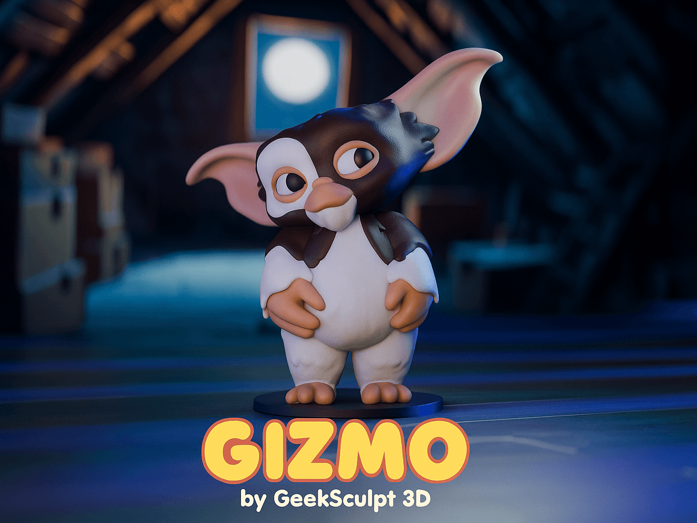Gremlins Gizmo Collectible Fan Art Figurine 3d model