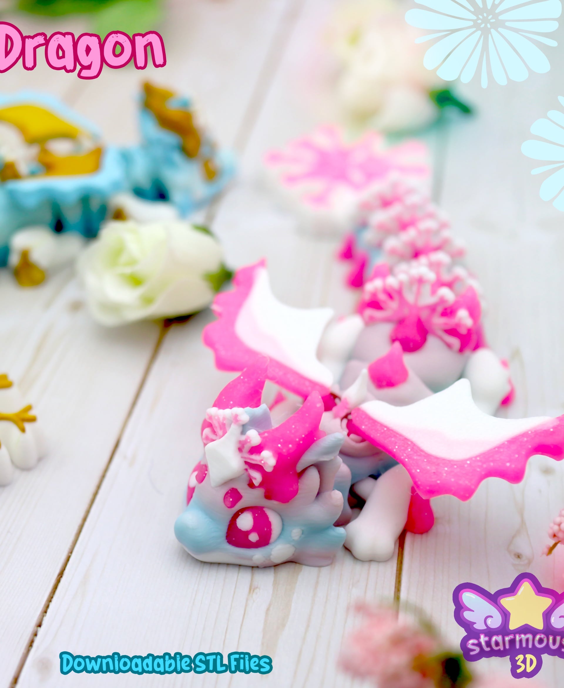 Snowflake Dragon Flexi 3d model