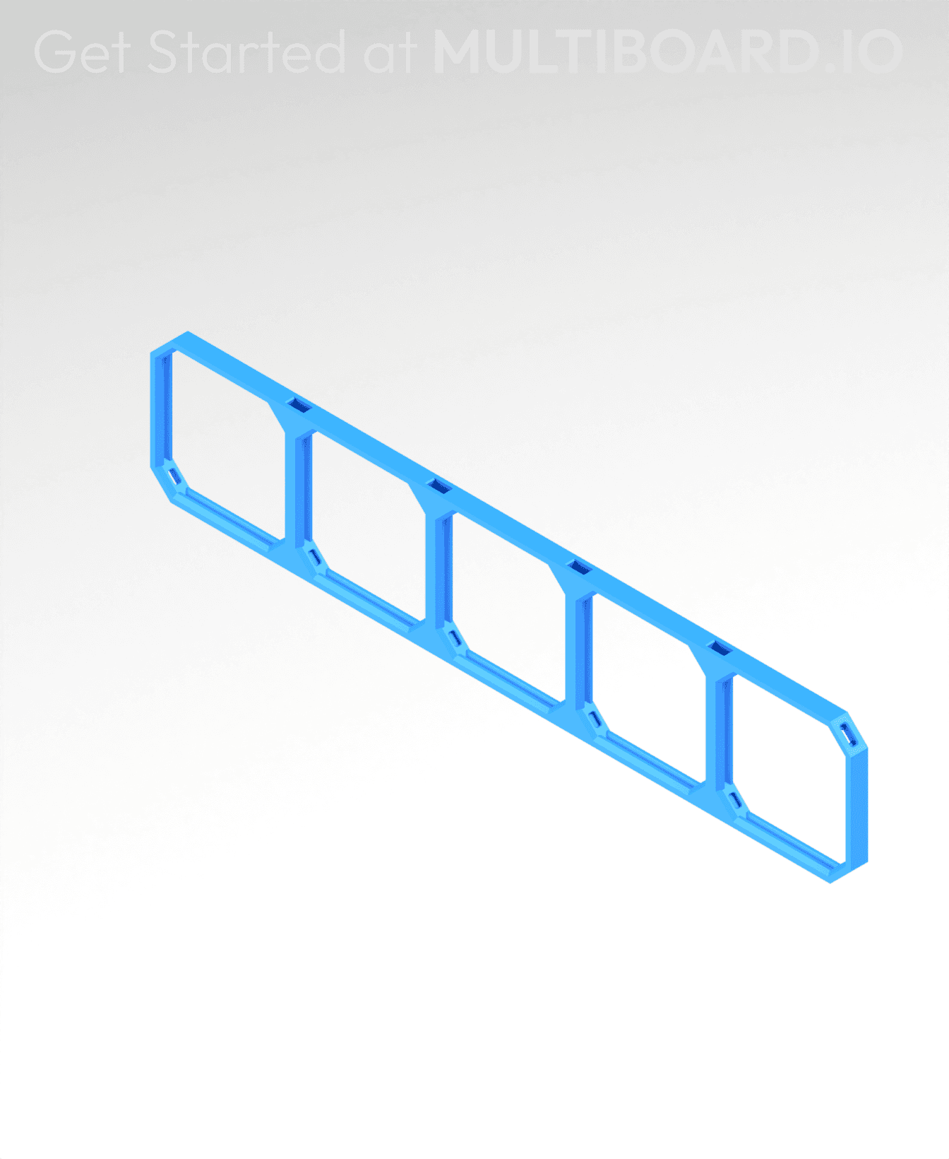 10x2 MU (5x1 LU) - MultiBoard Square Plate 3d model
