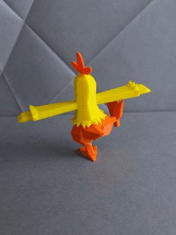 Combusken Low Poly Pokemon 3d model