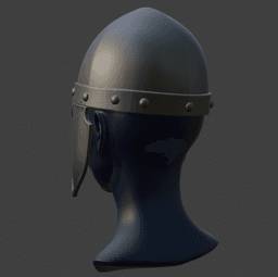 Medieval Trooper Helmet 3d model