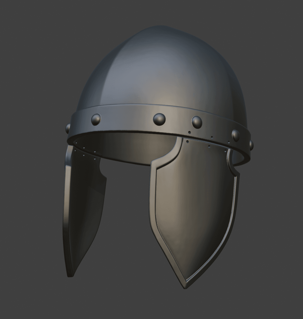 Medieval Trooper Helmet 3d model