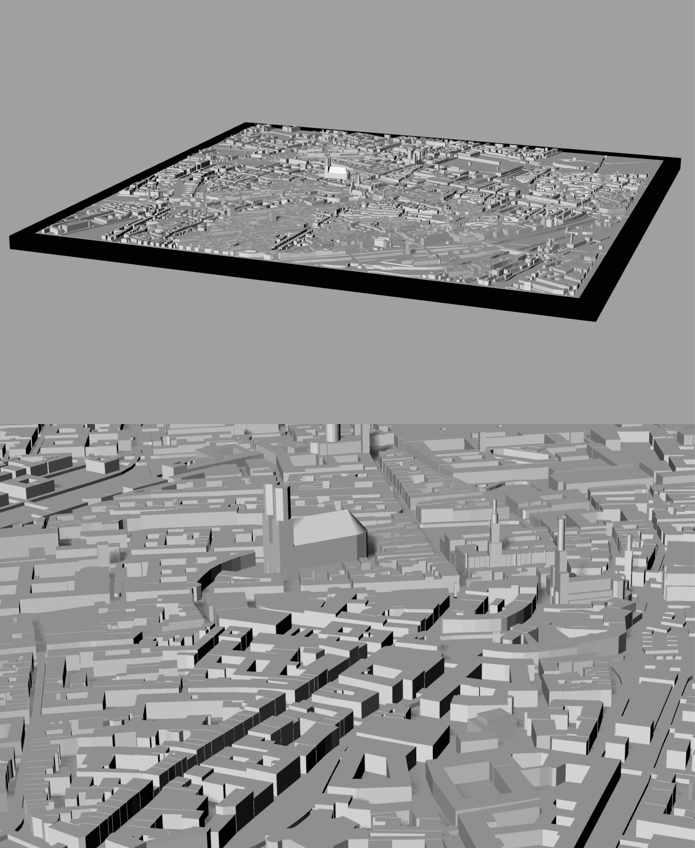MUNICH, Skyline 3d map 3d model