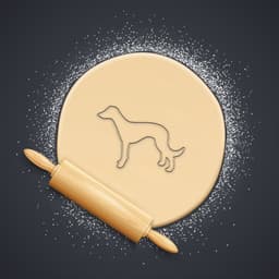 Greyhound Body Cookie Cutter, Biscuit Cutter 3d model