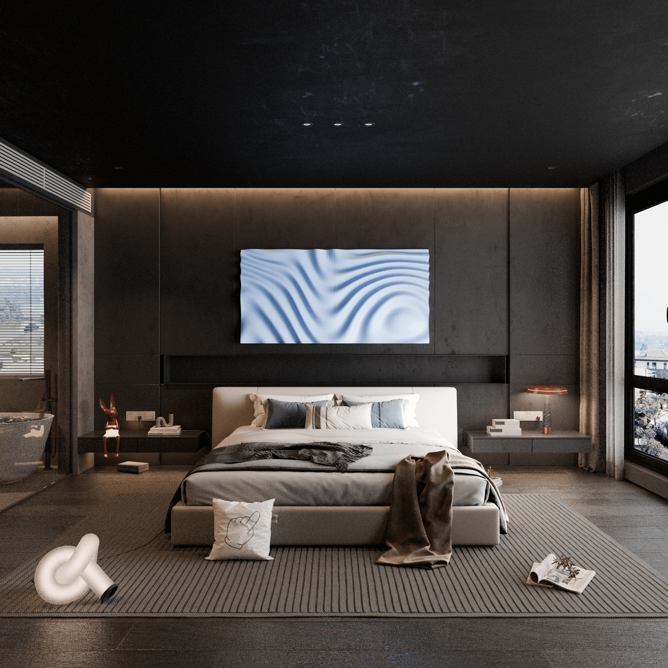 Wave Wall Art Design 3d model