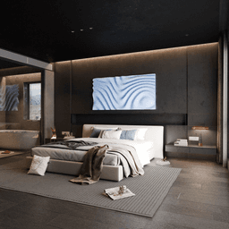 Wave Wall Art Design 3d model