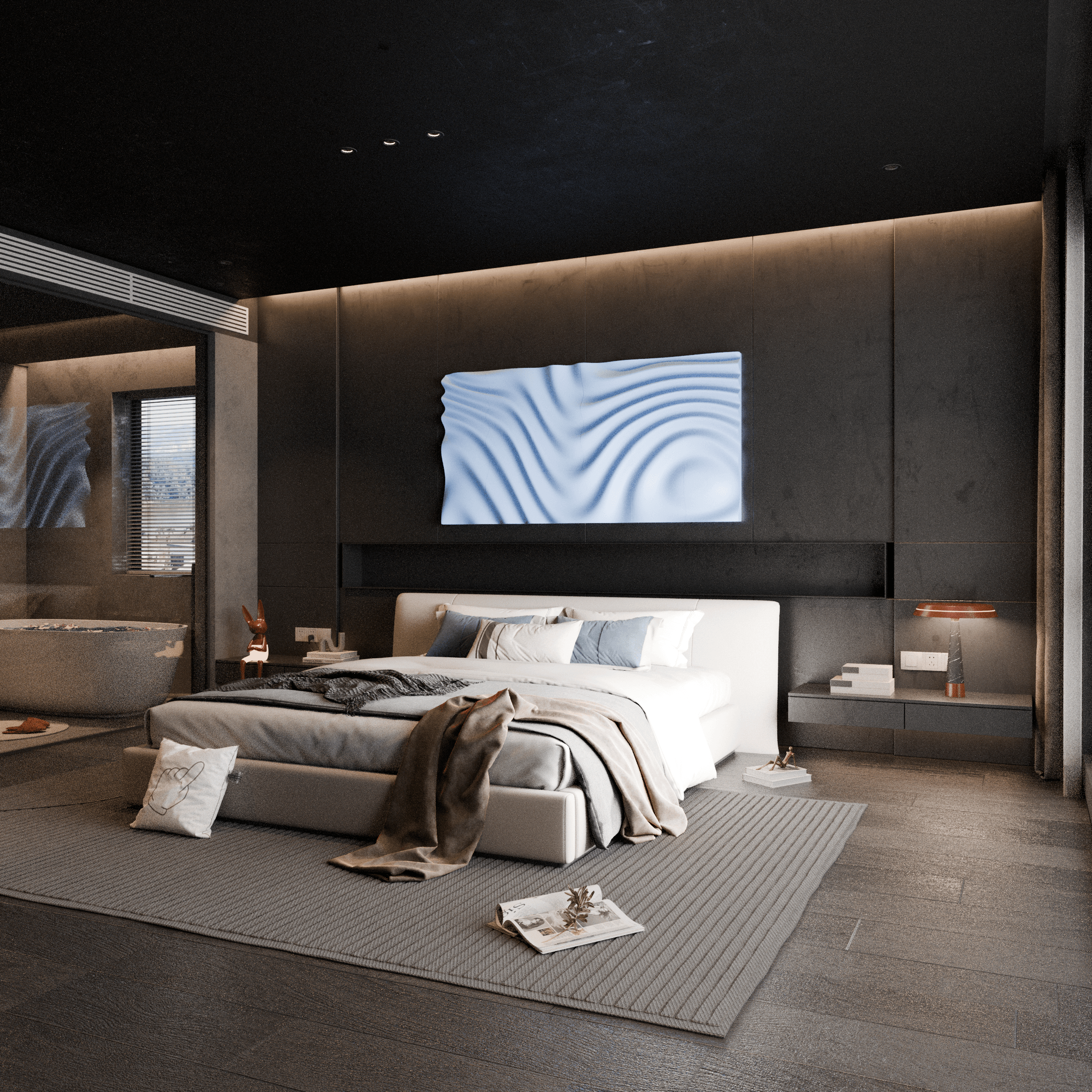 Wave Wall Art Design 3d model