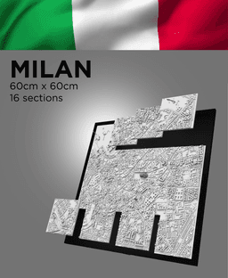 MILAN, Skyline 3d map 3d model