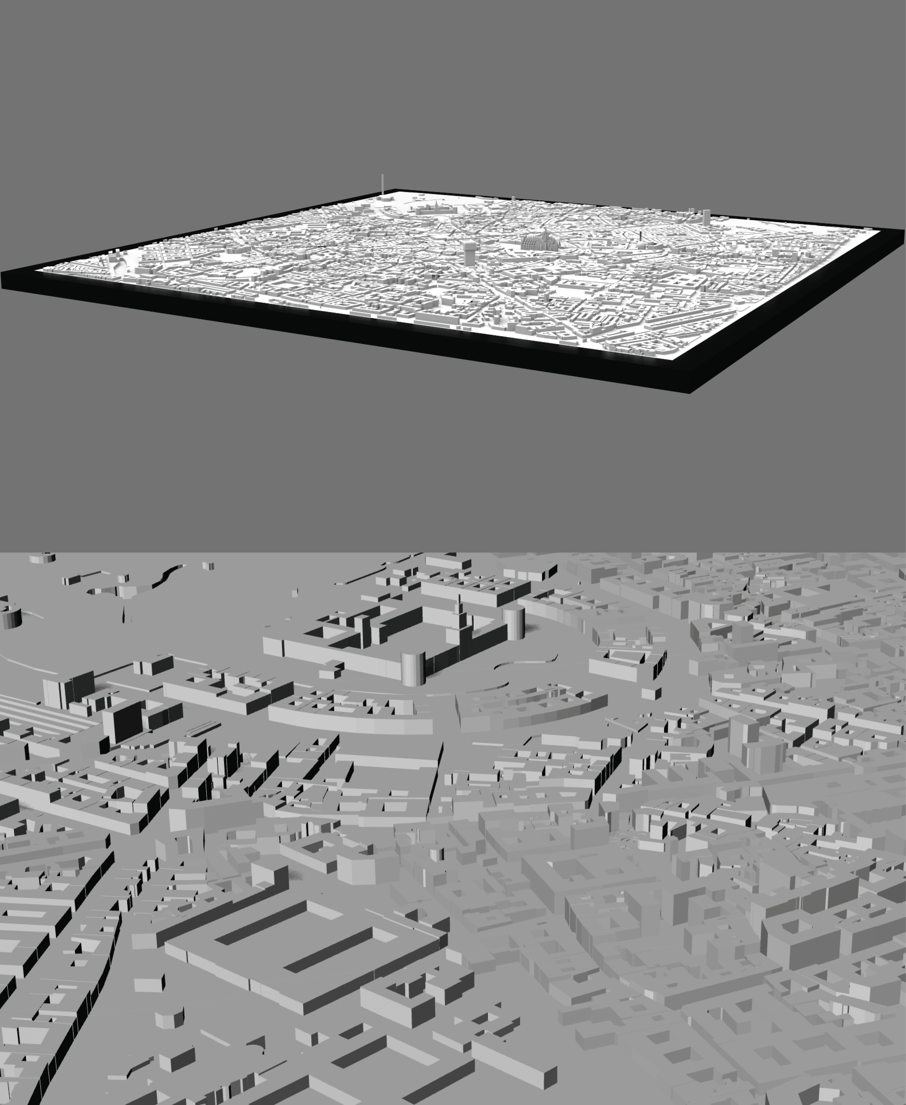 MILAN, Skyline 3d map 3d model