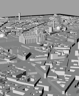MILAN, Skyline 3d map 3d model