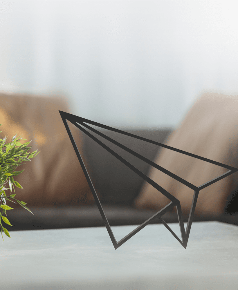 Origami Line Art, Modern, Minimalist 3d model