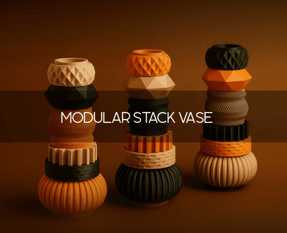 Modular Stack Vase – Customizable Vase in Various Colors and Sizes 3d model