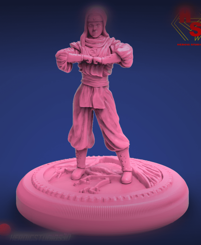 Pink Ninjetti Ranger Statue 3d model