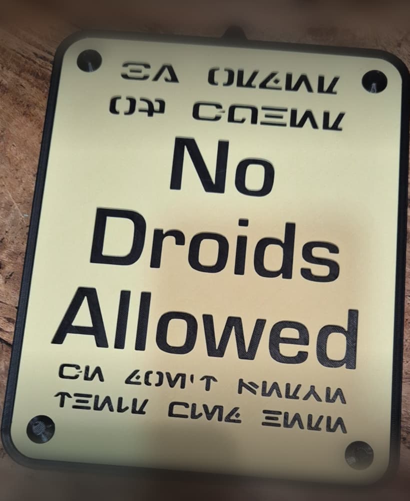 Star Wars - No Droids Allowed 3d model