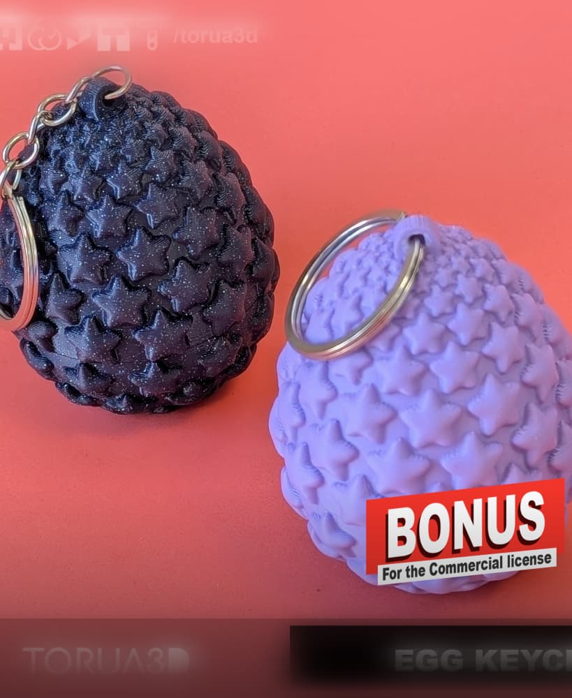 BONUS!!- Stallar dragon egg keychain 019 - STL Files 3d model