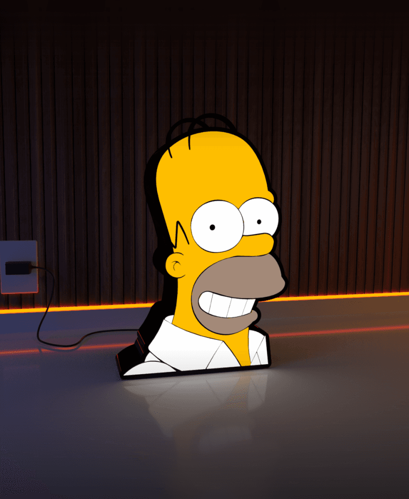 Homer Simpson - LIGHTBOX - LAMP 3d model