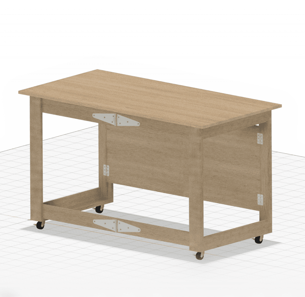 Folding Work Table Assembly by ArchimeDesign 3d model