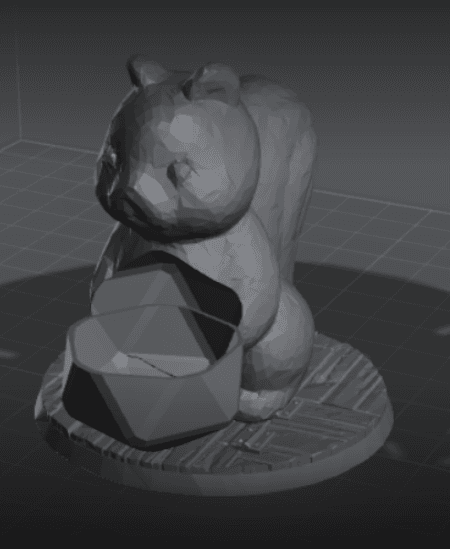 Cute Squirrel D20 Dice Guardian 3d model