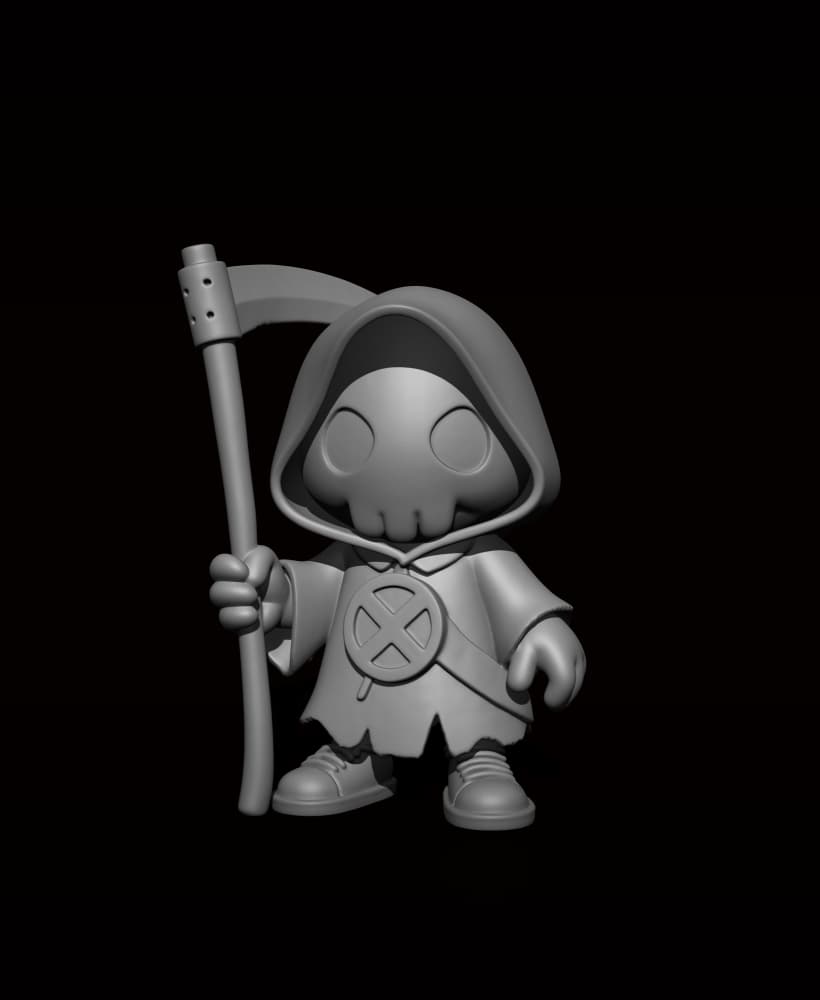 Chibi Figurine of Skeleton Archer 3d model