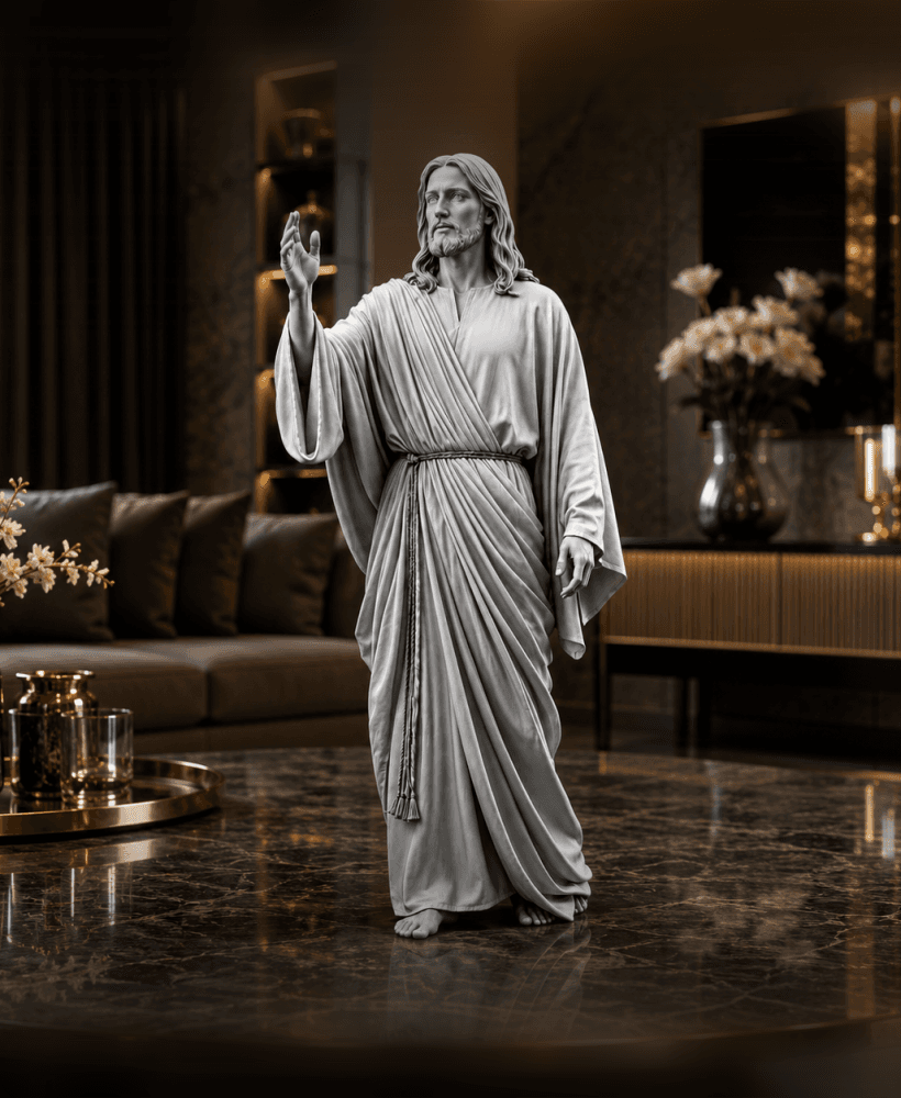 Jesus Christ Blessing Statue STL | Christian Religious Sculpture | Catholic 3D Print Model 3d model