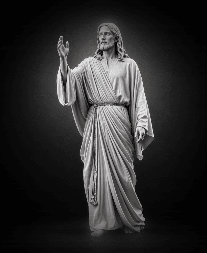 Jesus Christ Blessing Statue STL | Christian Religious Sculpture | Catholic 3D Print Model 3d model