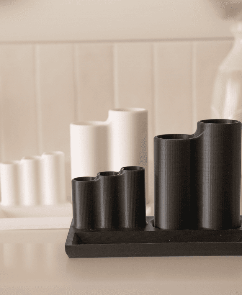 Toothbrush Stand with Storage Compartments 3d model