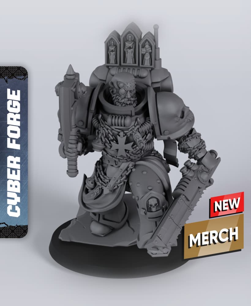 Sword Prior - With Free Cyberpunk Warhammer - 40k Sci-Fi Gift Ideas for RPG and Wargamers 3d model