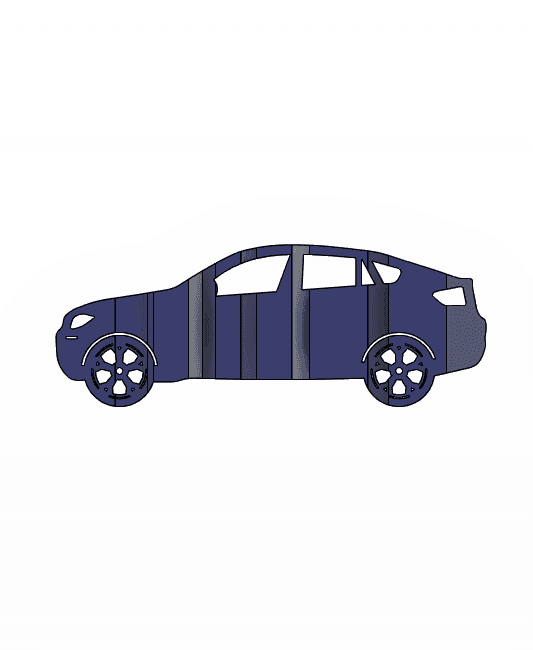 X6 2011 3D Car Flip Art Desk Display 3d model
