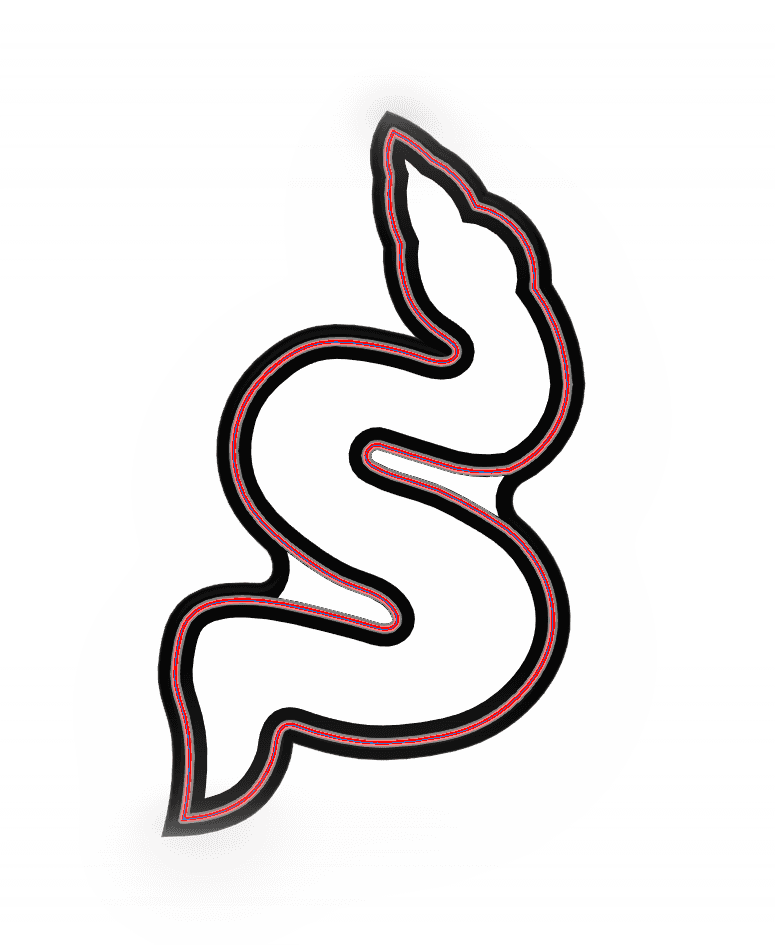 Snake Cookie Cutter STL File - 4 inches 3d model