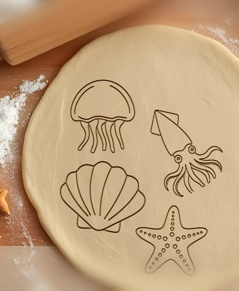 Sea Animal Cookie Cutter, Biscuit Cutter 3d model