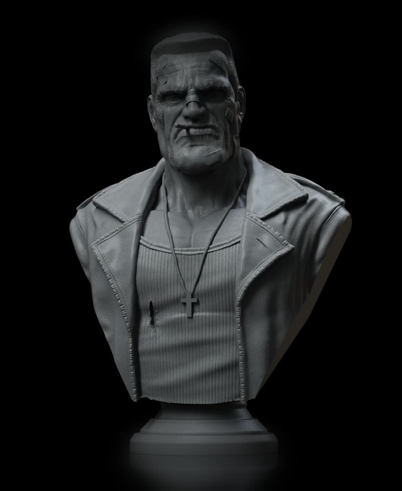 Marv Bust - Sin City (Pre-Supported) 3d model