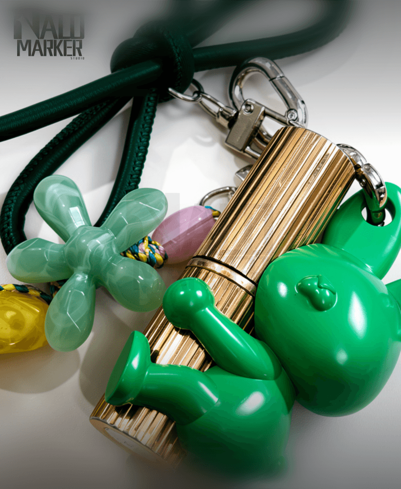 Small Lipstick Holder Keychain | Mini Art Toy Bag Charm | 19mm Lipstick Case | Cute Purse Accessory 3d model