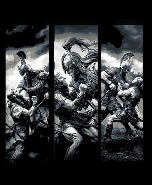 The unfair battle - The Goliath vs man - Set of 3 bookmarks 3d model
