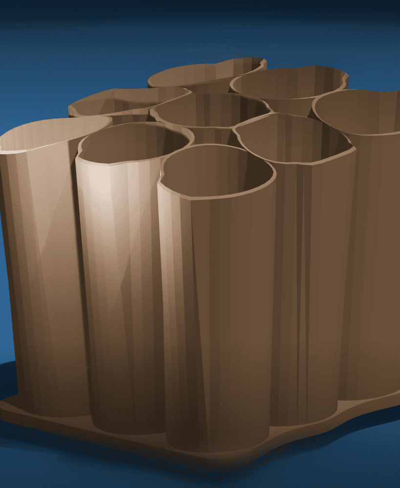 Ellipse Pattern Pencil Holder 3d model