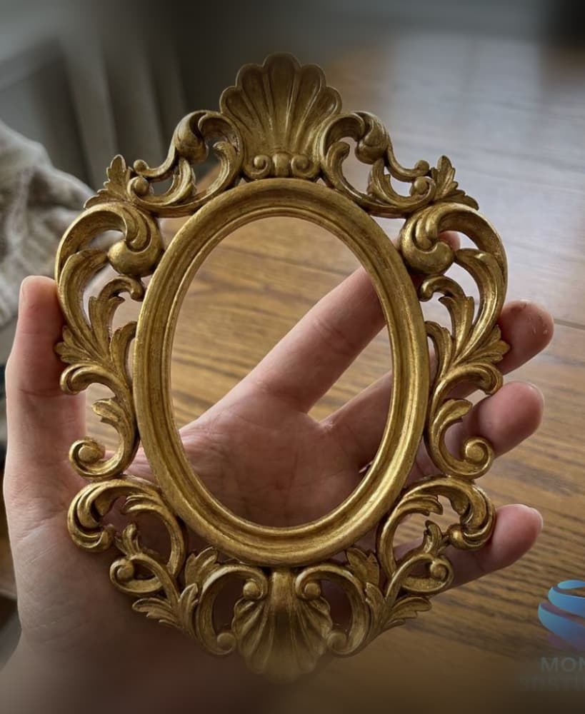Baroque Shell Oval Frame - 3D STL Model for CNC and 3D Printing 3d model