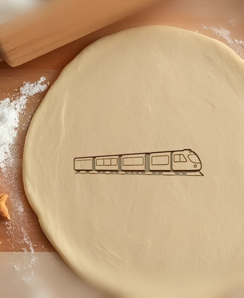 Train Cookie Cutter, Biscuit Cutter 3d model