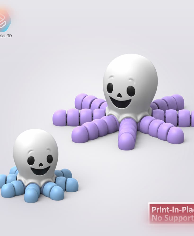 Halloween Ghost Octopus 3d model
