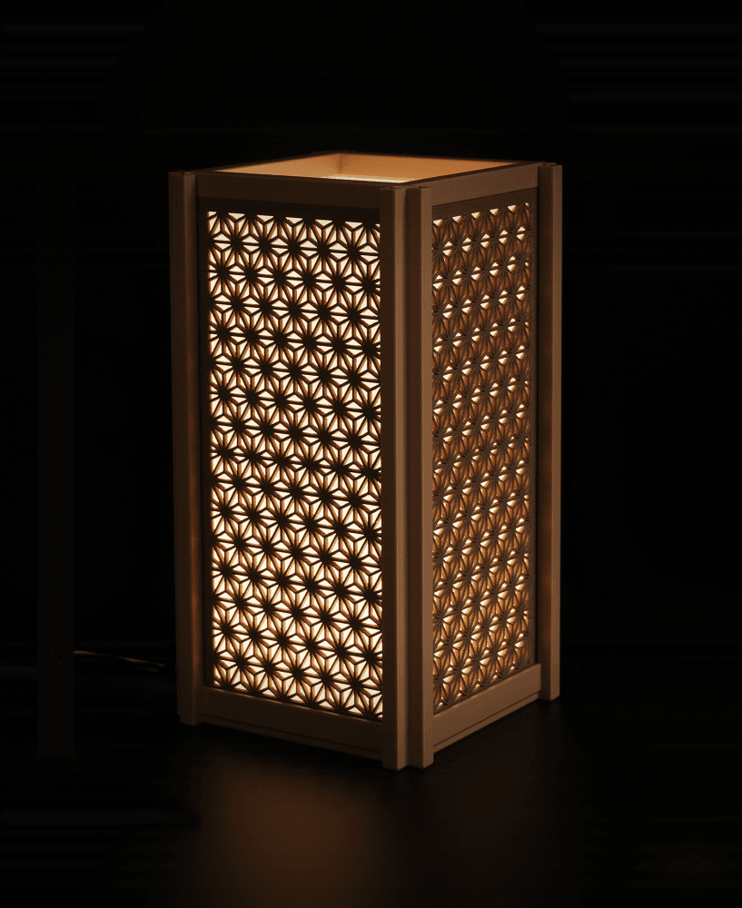 Japanese Shoji Lamp - Kumiko / LED KIT 001/ Tall 3d model