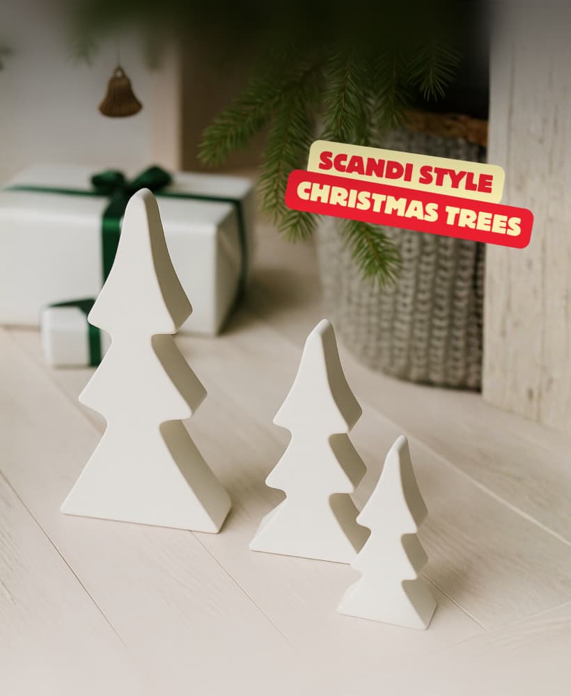 SCANDI STYLE CHRISTMAS TREES / MODERN & ELEGANT / SCANDINAVIAN DECOR 3d model