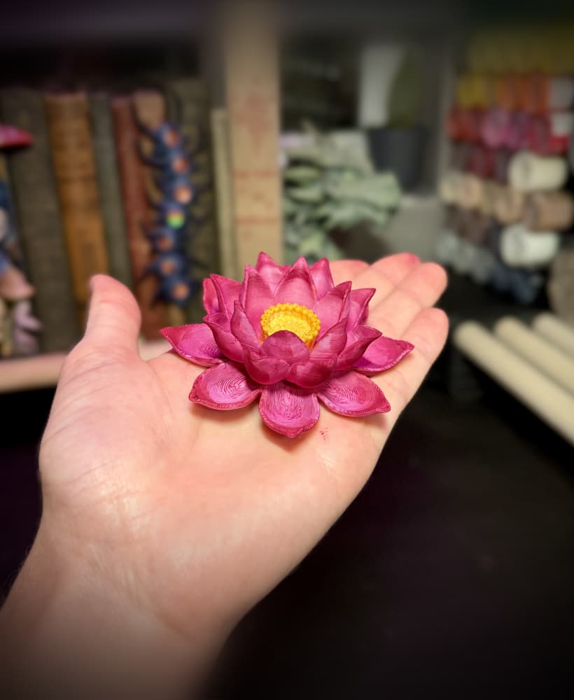 lotus flower and tea light lotus 3d model