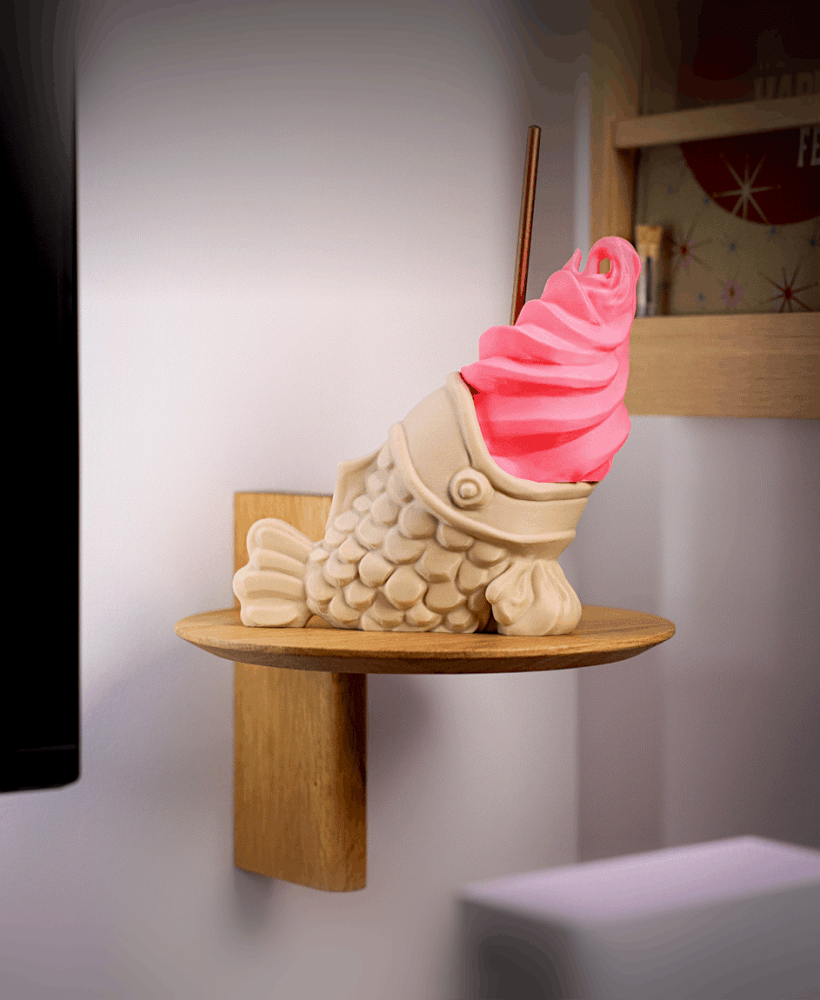 Taiyaki Ice Cream - Cute & Functional Storage Box 3d model