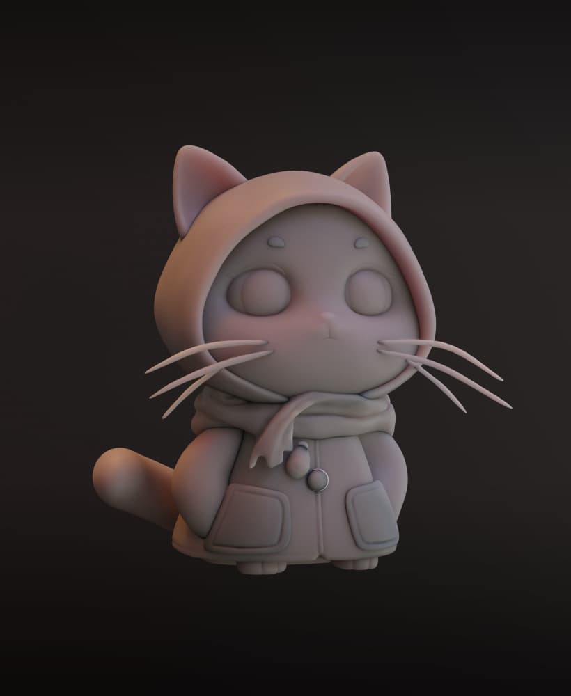 Cute cat 3d model
