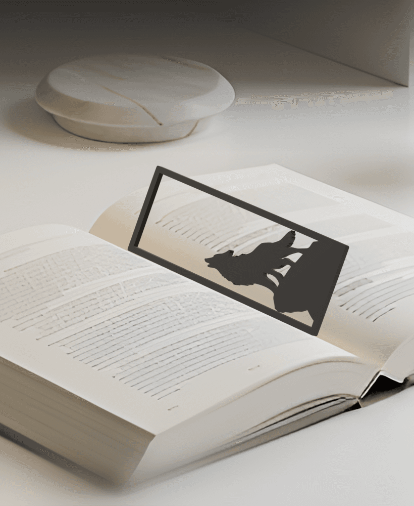 Wolf Bookmark, Gift Bookmark 3d model