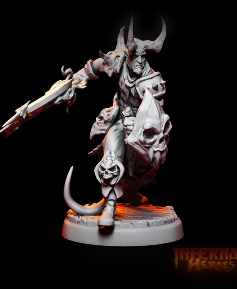 Jed Bastardmaker - Tiefling Fighter 3d model