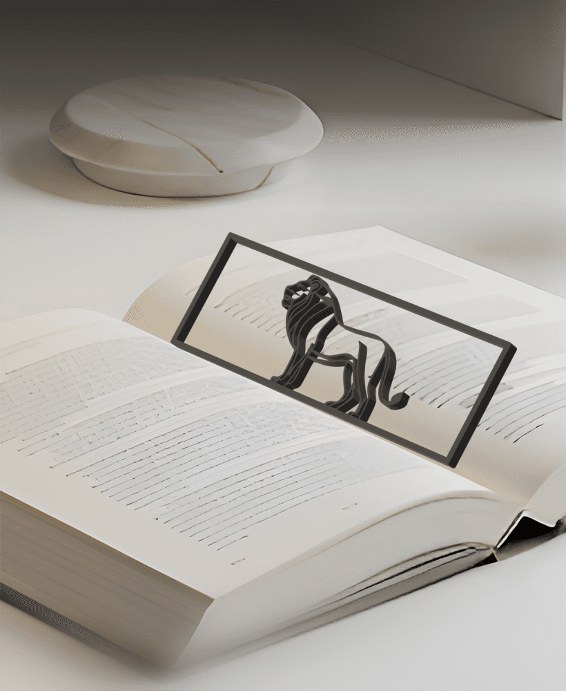 Lion Bookmark, Creative Bookmark, Gift Idea 3d model