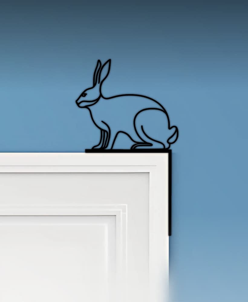 Rabbit Door Corner Decor 3d model