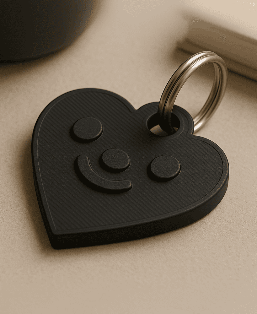 Cute 3D Printed Heart Keychain 3d model