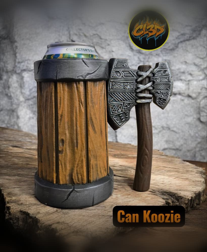 Aztec Axe Can Koozie 3d model